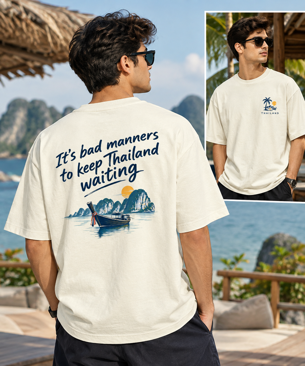 Thailand Vacay F&B Oversized Tee- UNISEX