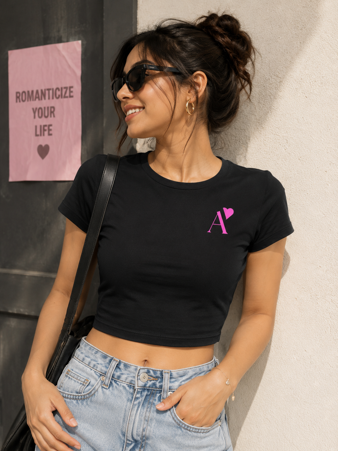 A Embroidery Crop Tee- For Her