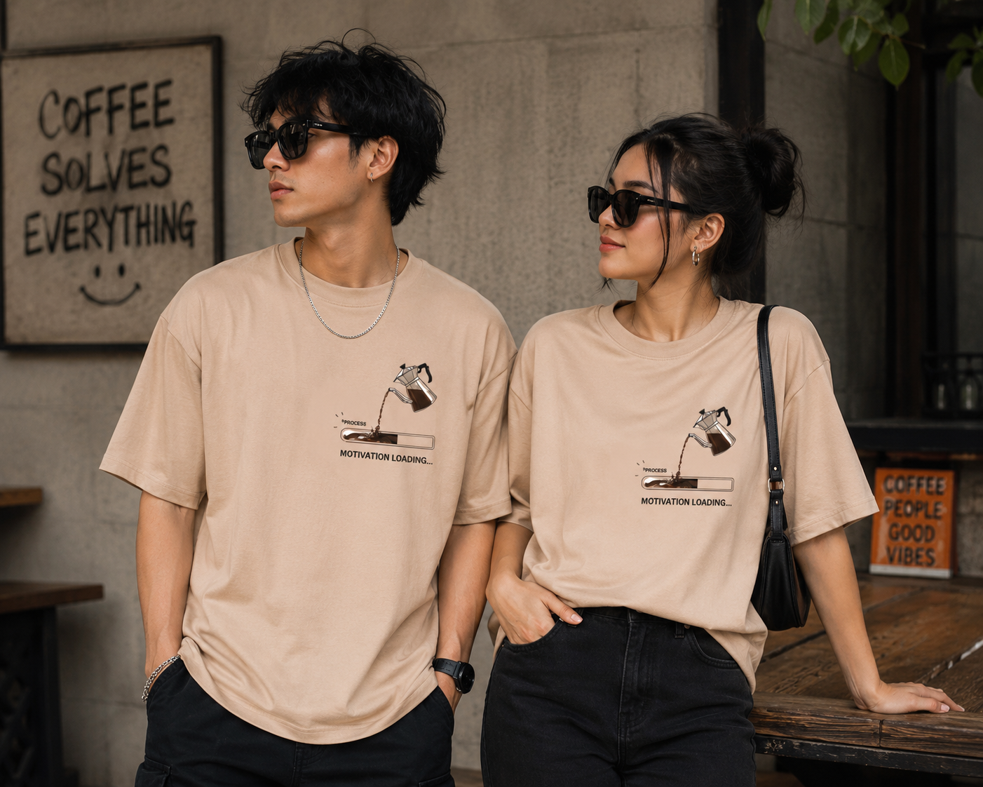 Coffee Motivation Classic Crew Tee- UNISEX