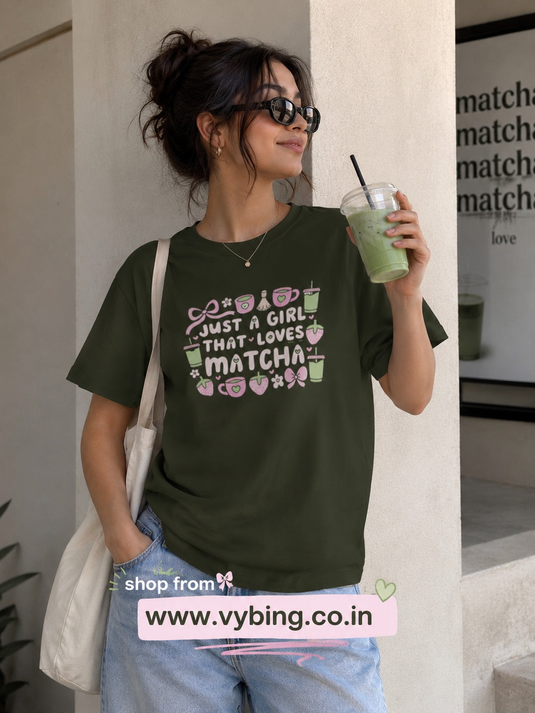 Matcha Classic Crew Tee- FOR HER