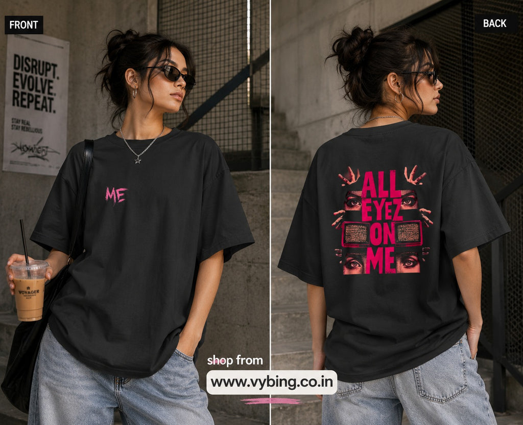 All Eyes On Me F&B Oversized Tee- For Her