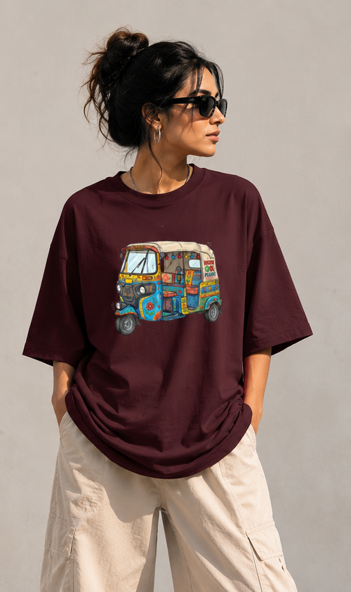 Auto Print Oversized Tee- UNISEX