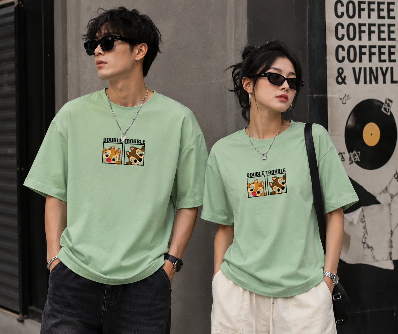 Double Trouble Classic Crew Tee- UNISEX