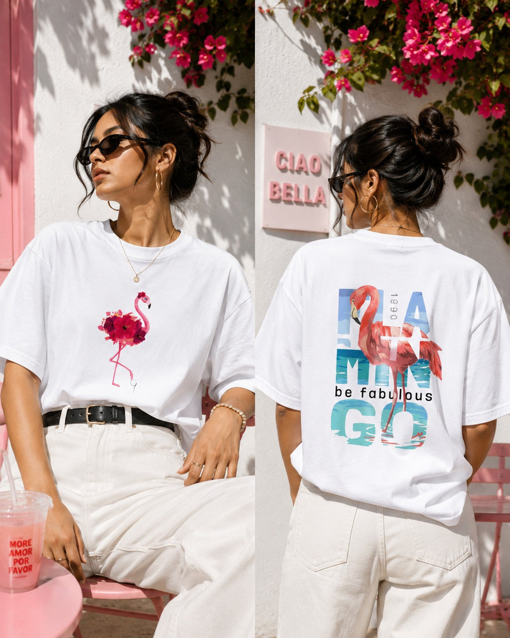 Flamingo F&B Oversized Tee- FOR HER