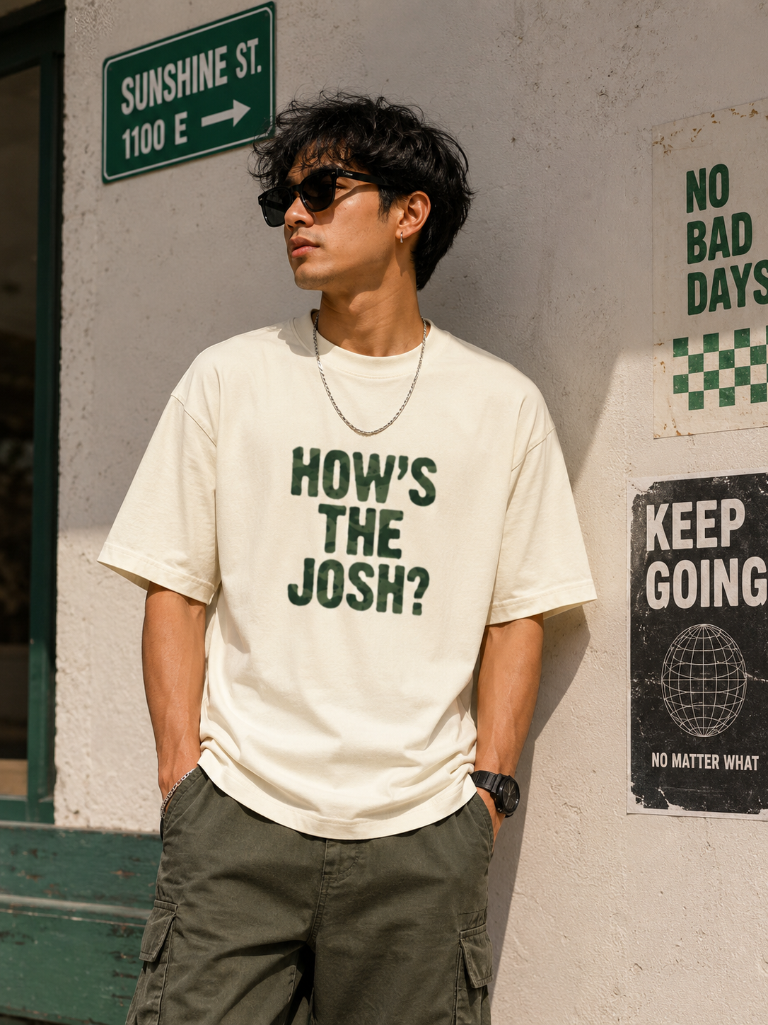 How's The Josh Classic Crew Tee- For Him