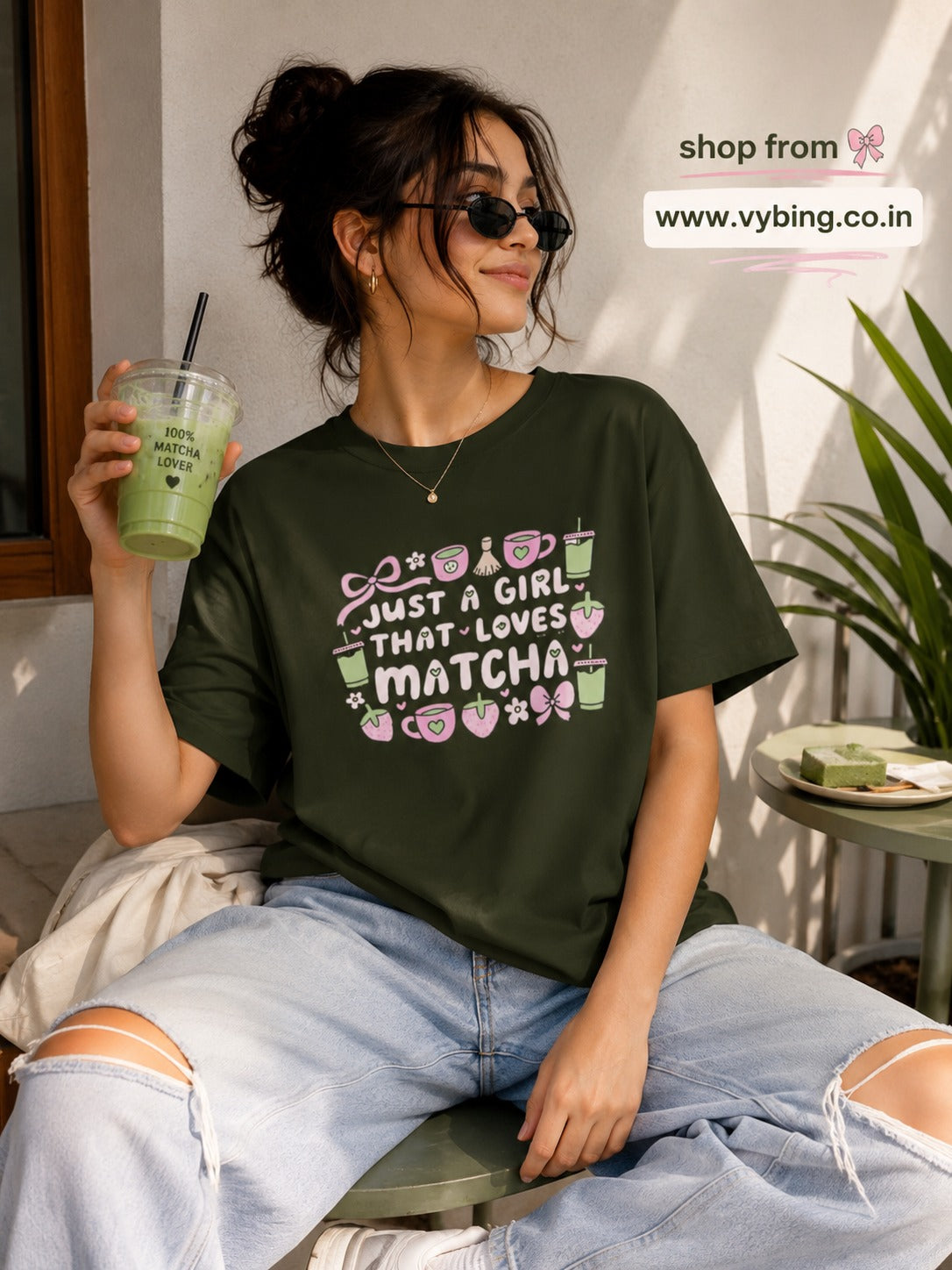 Matcha Classic Crew Tee- FOR HER