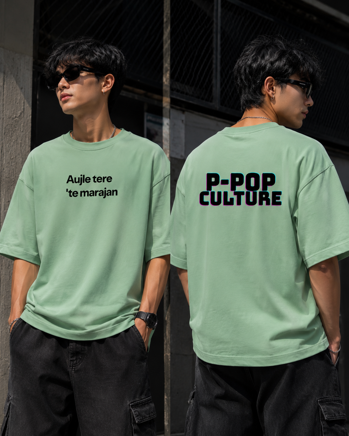 P-POP Culture F&B Oversized Tee- FOR HIM