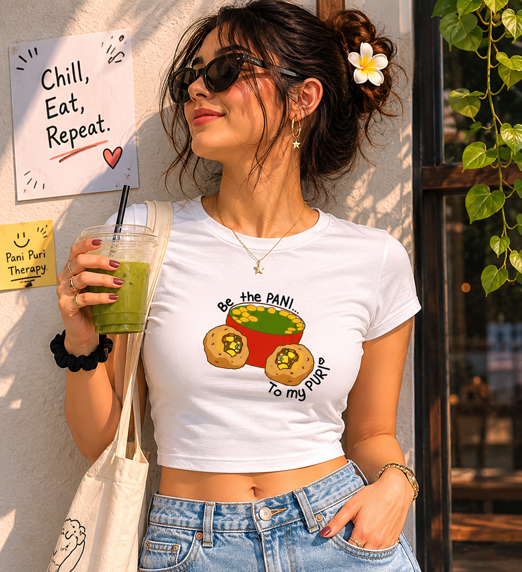 Pani Puri Crop Tee- For Her