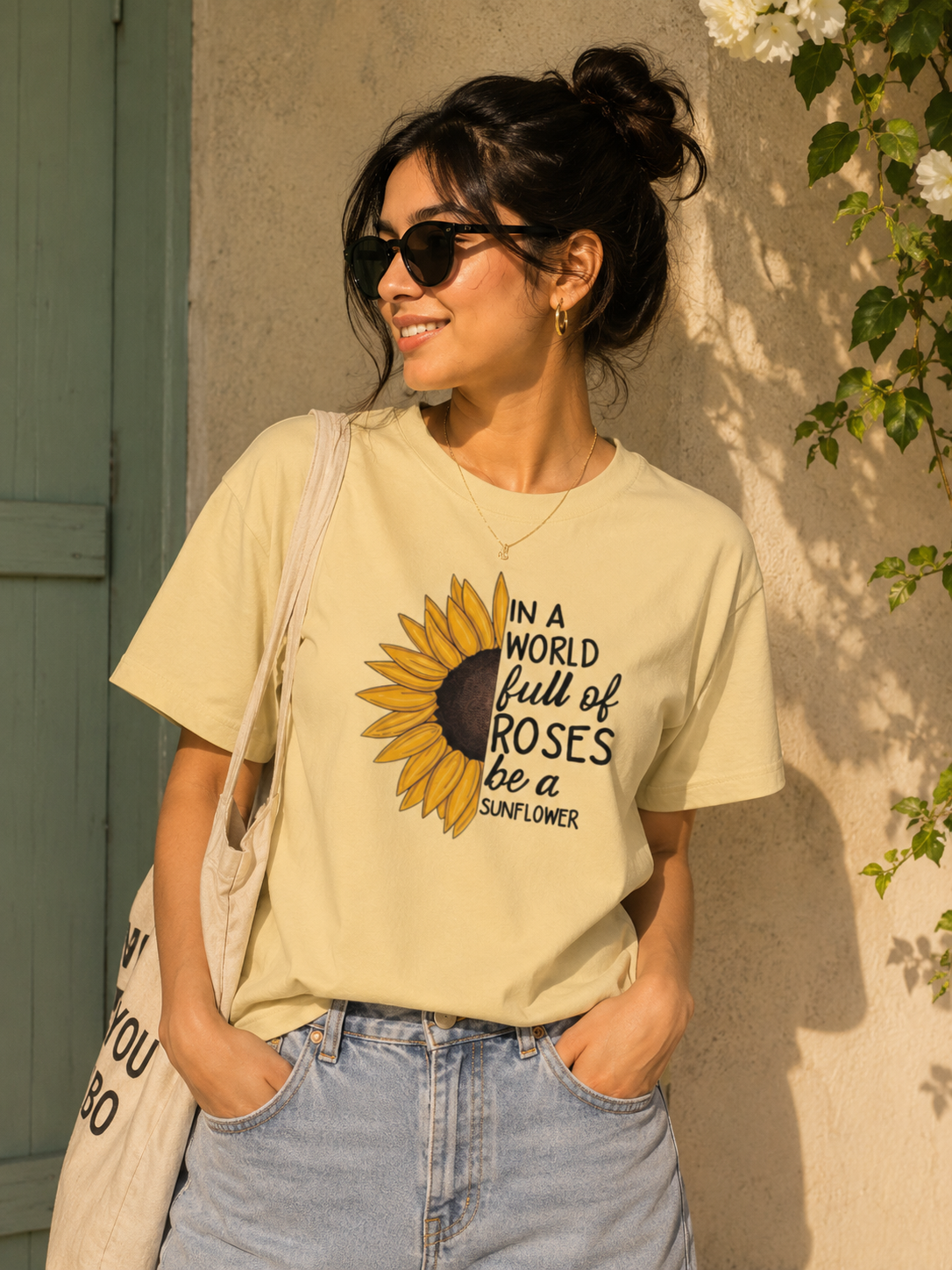 Sunflower Oversized Tee- For Her